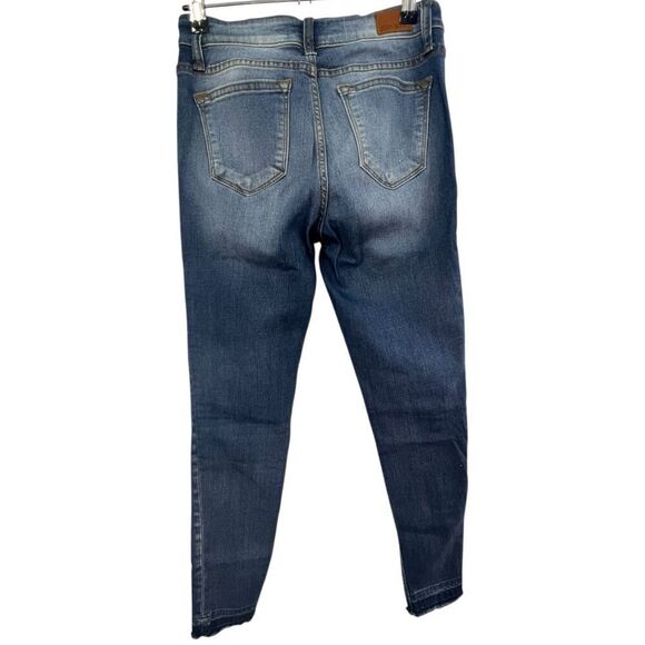 Judy Blue Mid-Rise Stretchy Distressed Denim Skinny Jeans - Picture 6 of 8